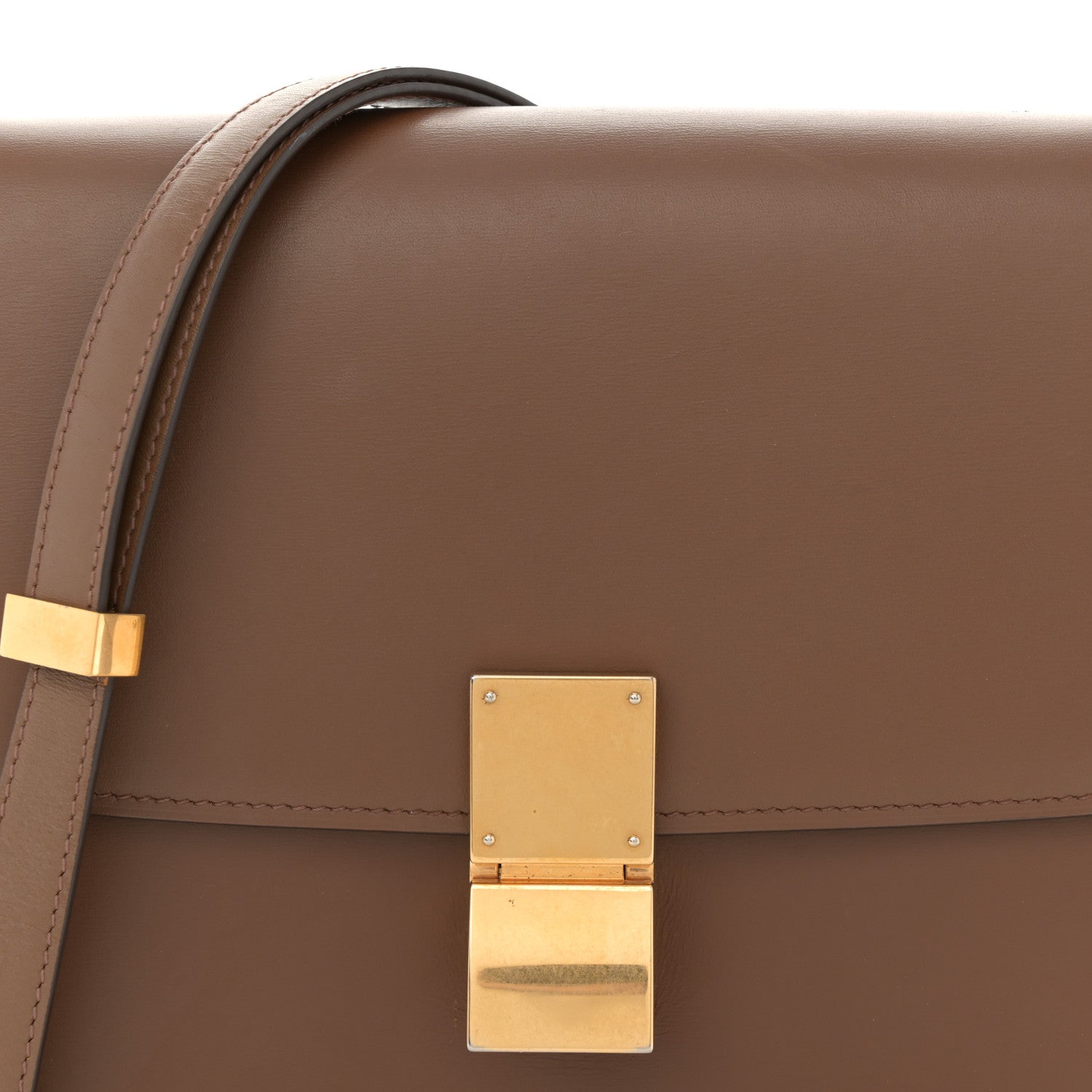 Celine Box Calfskin Medium Classic Box Flap Bag Camel 1742460