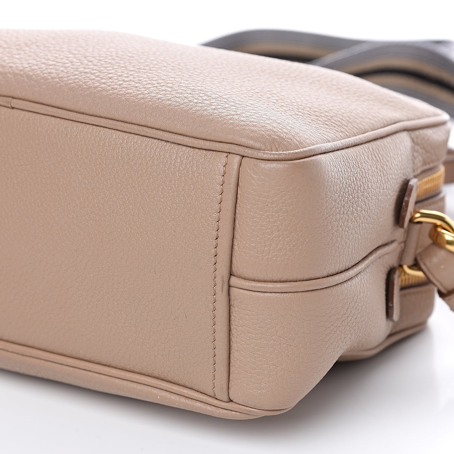 Prada Vitello Daino Medium Double Zip Shoulder Bag Cammeo 10 of 10