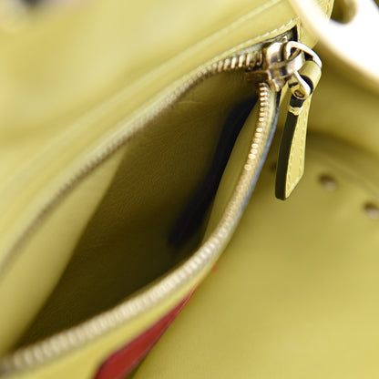 Valentino Garavani Vitello Watercolor Small Rockstud Tote Rose Green Yellow Sky 7 of 15