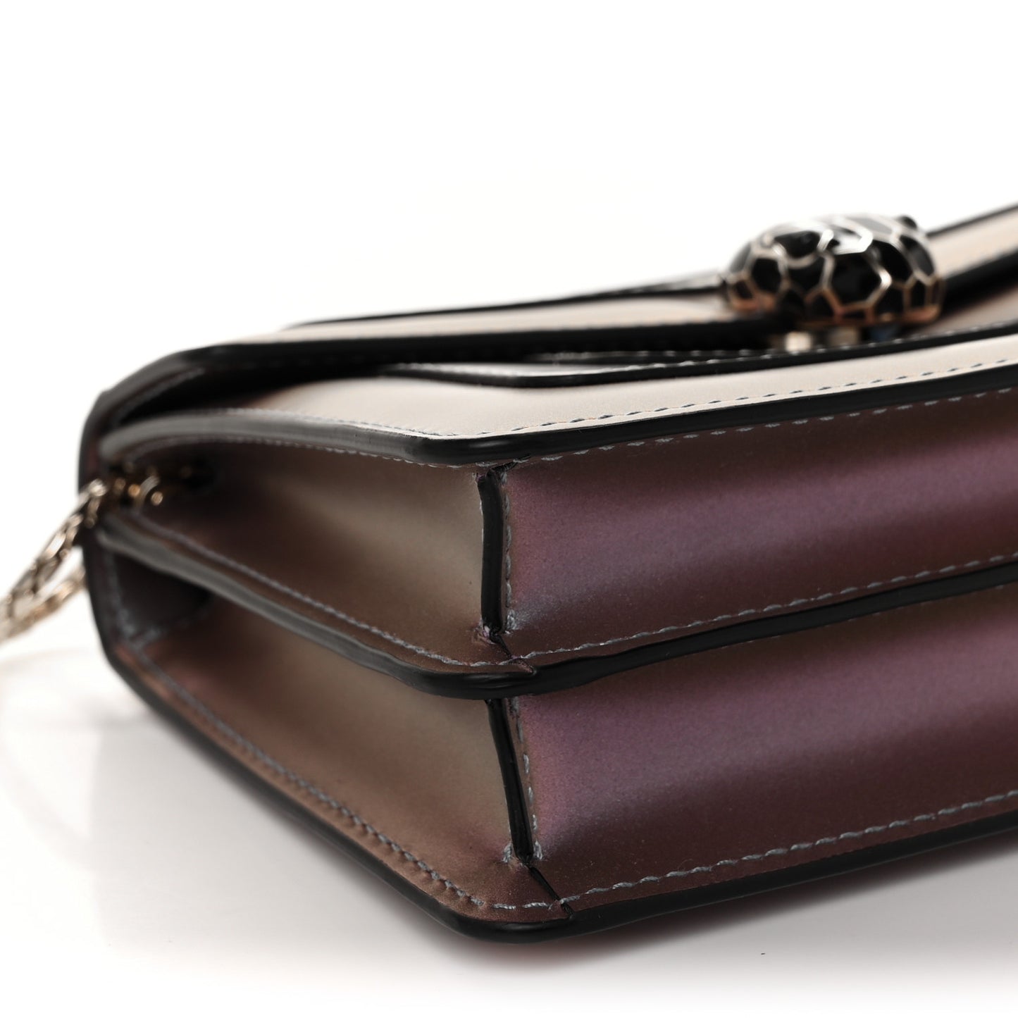 Iridescent Calfskin Serpenti Forever Crossbody Bag Purple