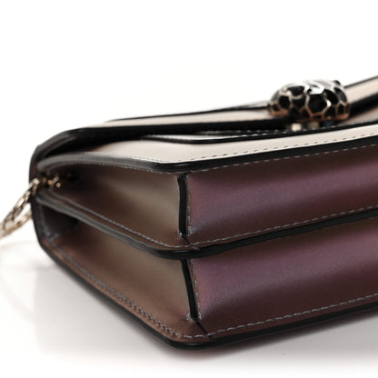 Bulgari Iridescent Calfskin Serpenti Forever Crossbody Bag Purple 6 of 8