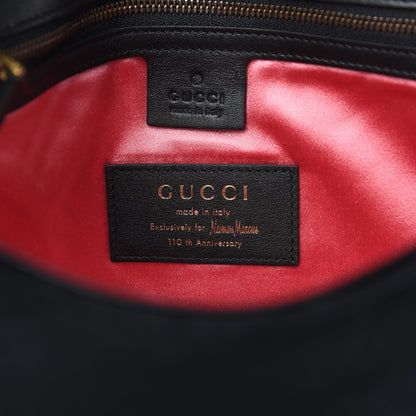 Gucci Velvet Matelasse Dragon Embroidered Medium GG Marmont Shoulder Bag Black 6 of 13