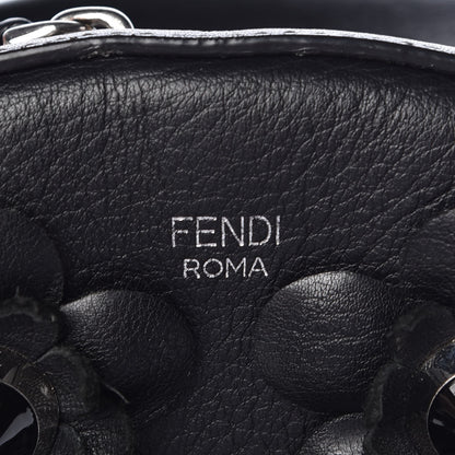 Fendi Vitello Dolce All Over Flowerland Large Backpack Black 8 of 9