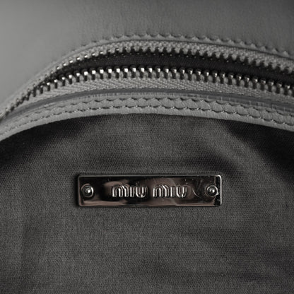 Miu Miu Matelasse Nappa Swarovski Crystal Shoulder Bag Grey 6 of 7