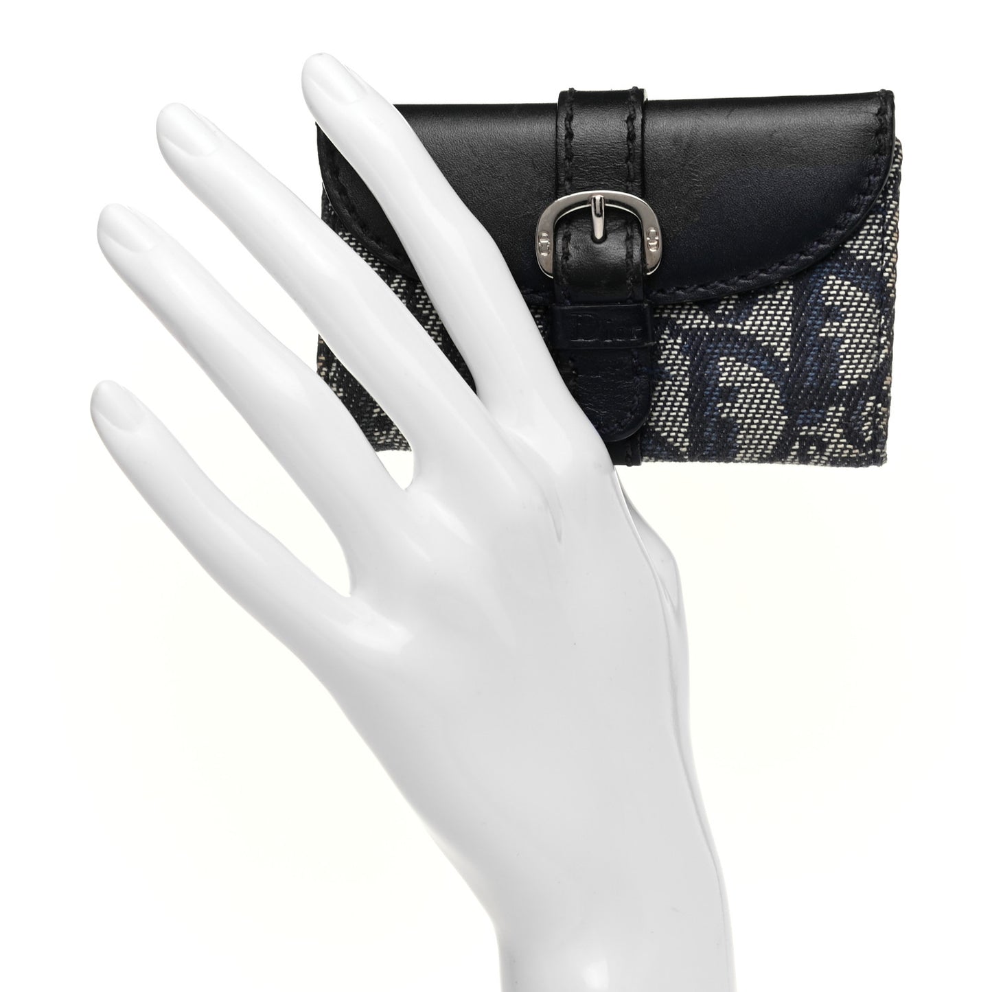 Monogram Key Holder Navy Blue