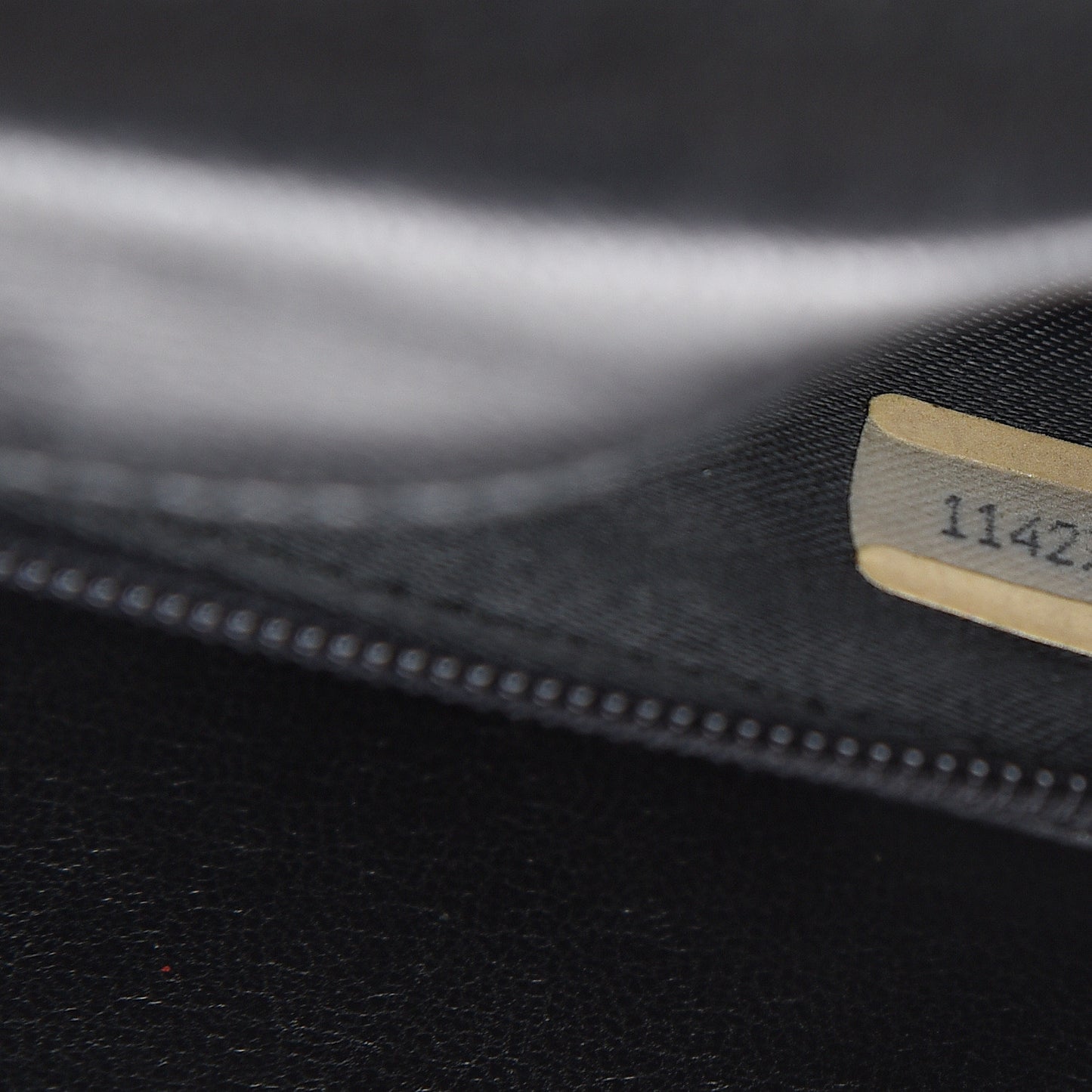 Lambskin Quilted Tassel Camera Case Black