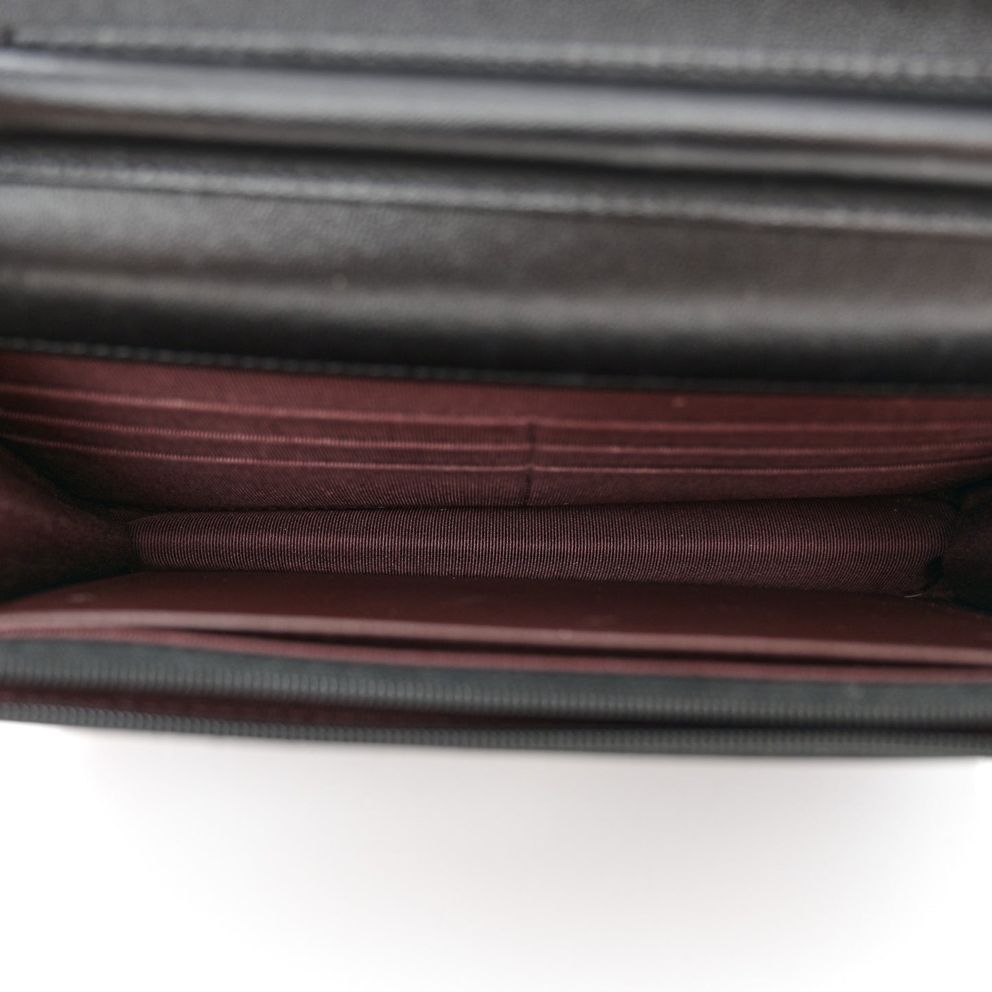 Lambskin Quilted Wallet On Chain WOC Black