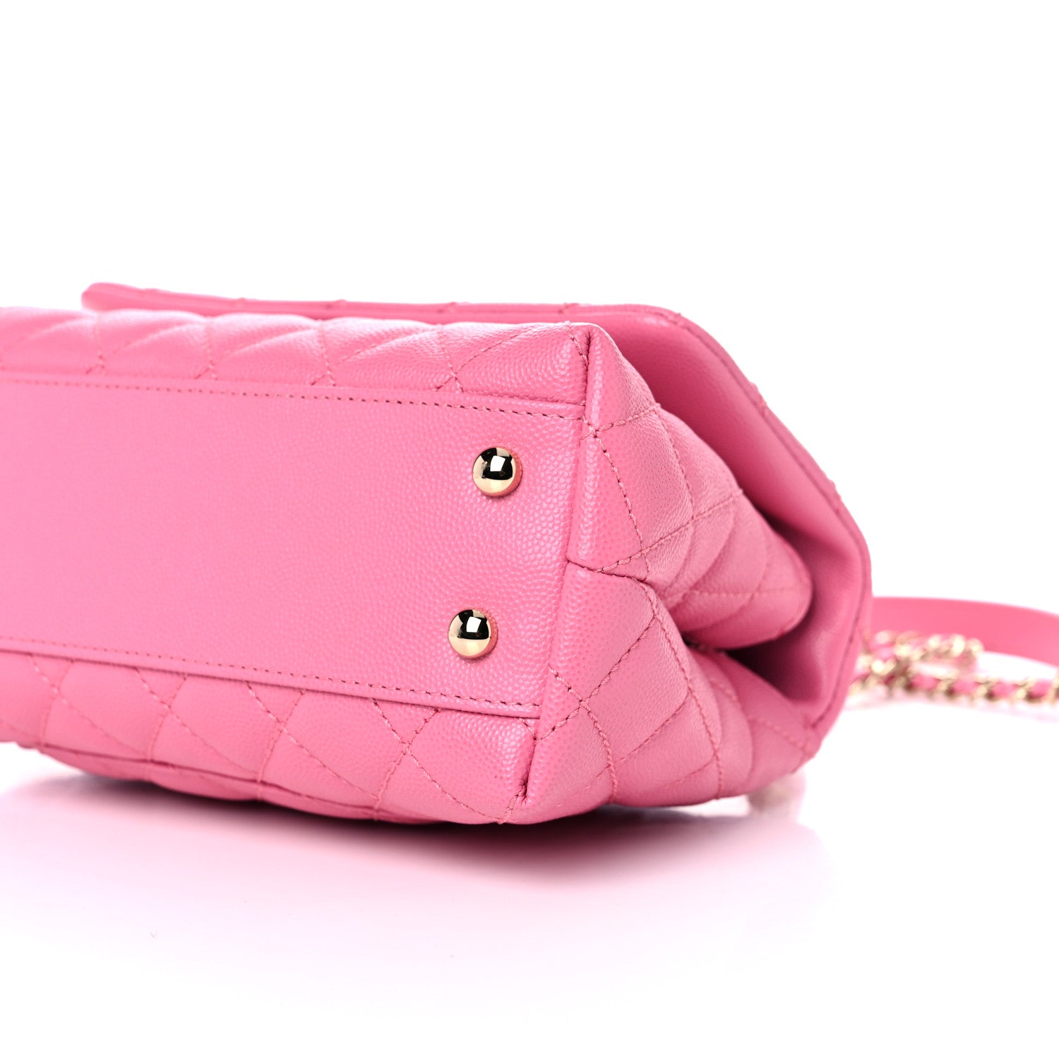 Chanel Caviar Lizard Embossed Quilted Mini Coco Handle Flap Pink 9 of 11