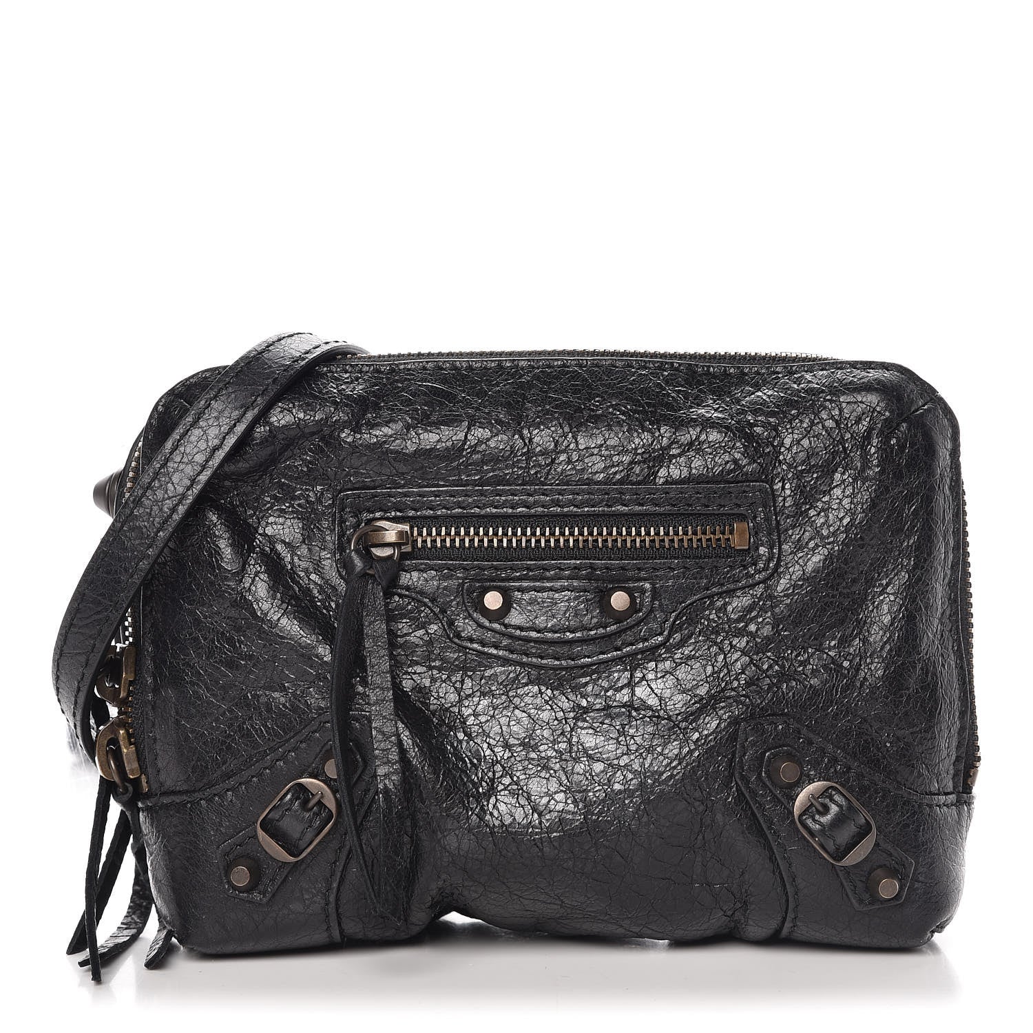 Balenciaga Agneau Classic Hardware XS Reporter Crossbody Black 1 of 9