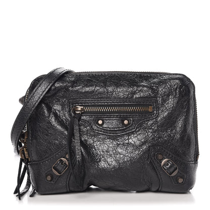 Balenciaga Agneau Classic Hardware XS Reporter Crossbody Black 1 of 9