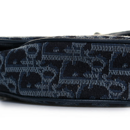 Christian Dior Oblique Mens Saddle Bag Blue 8 of 9