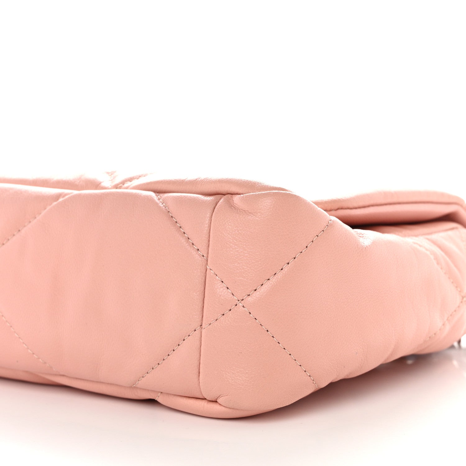 Chanel Goatskin Quilted Medium Chanel 19 Flap Light Pink 10 of 11