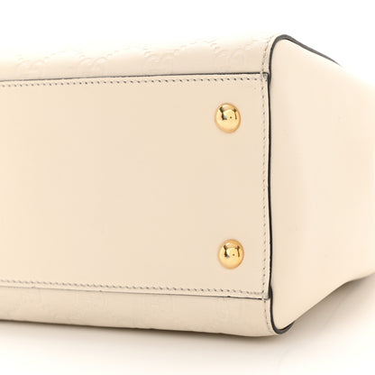 Gucci Guccissima Signature Medium Shoulder Tote Bag Mystic White 10 of 14