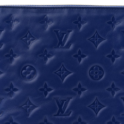 Louis Vuitton Lambskin Embossed Monogram Coussin PM H32 Smalt Blue 8 of 10