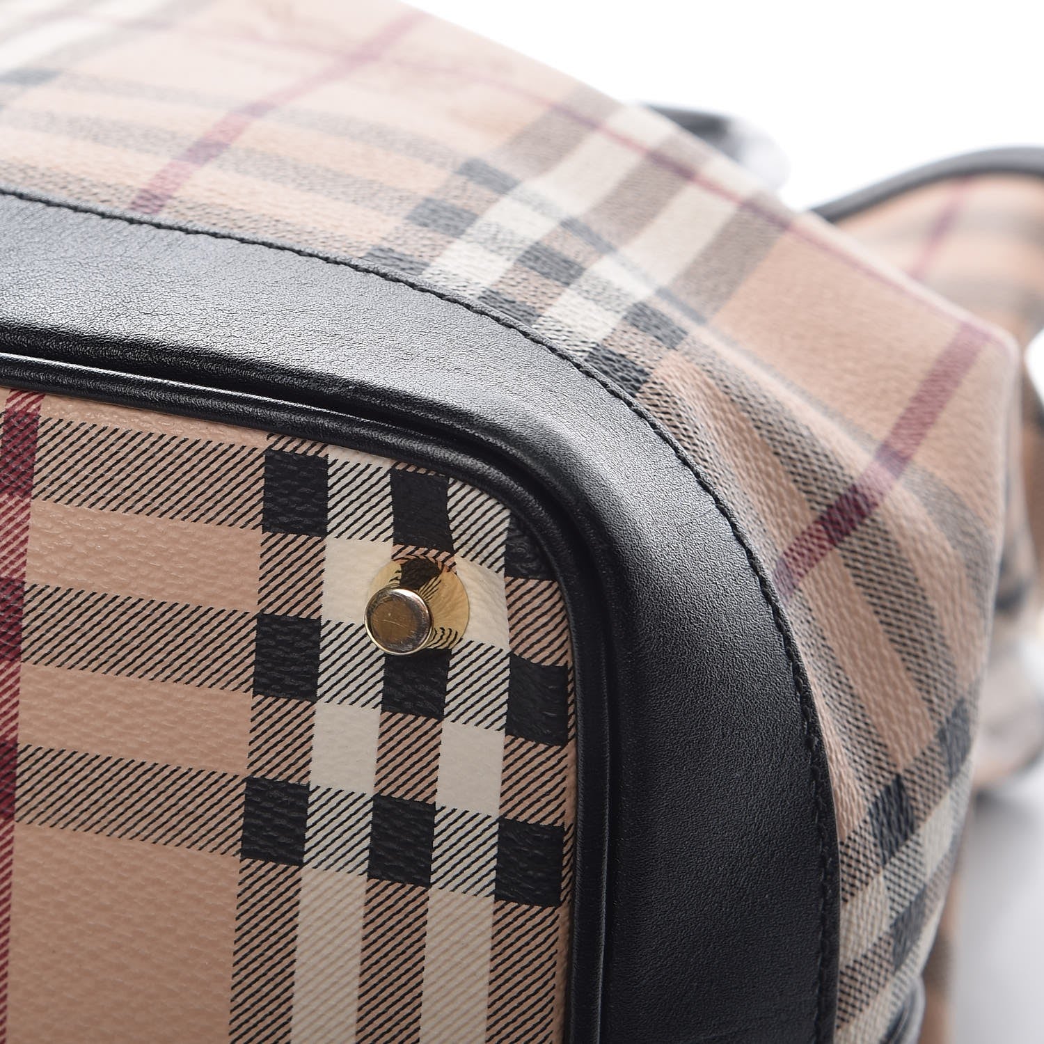 Burberry Haymarket Check Medium Golderton Tote Black 12 of 14