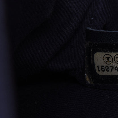 Chanel Denim Camellia Embroidered Large Just Mademoiselle Blue 9 of 10