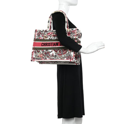 Christian Dior Canvas Embroidered Medium Butterfly Print Book Tote Multicolor 2 of 14