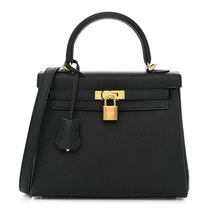Hermes Togo Kelly Retourne 25 Black 1 of 12