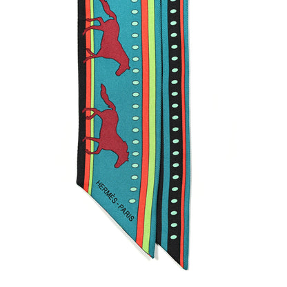 Hermes Silk Sequences Twilly Scarf Canard 2 of 4