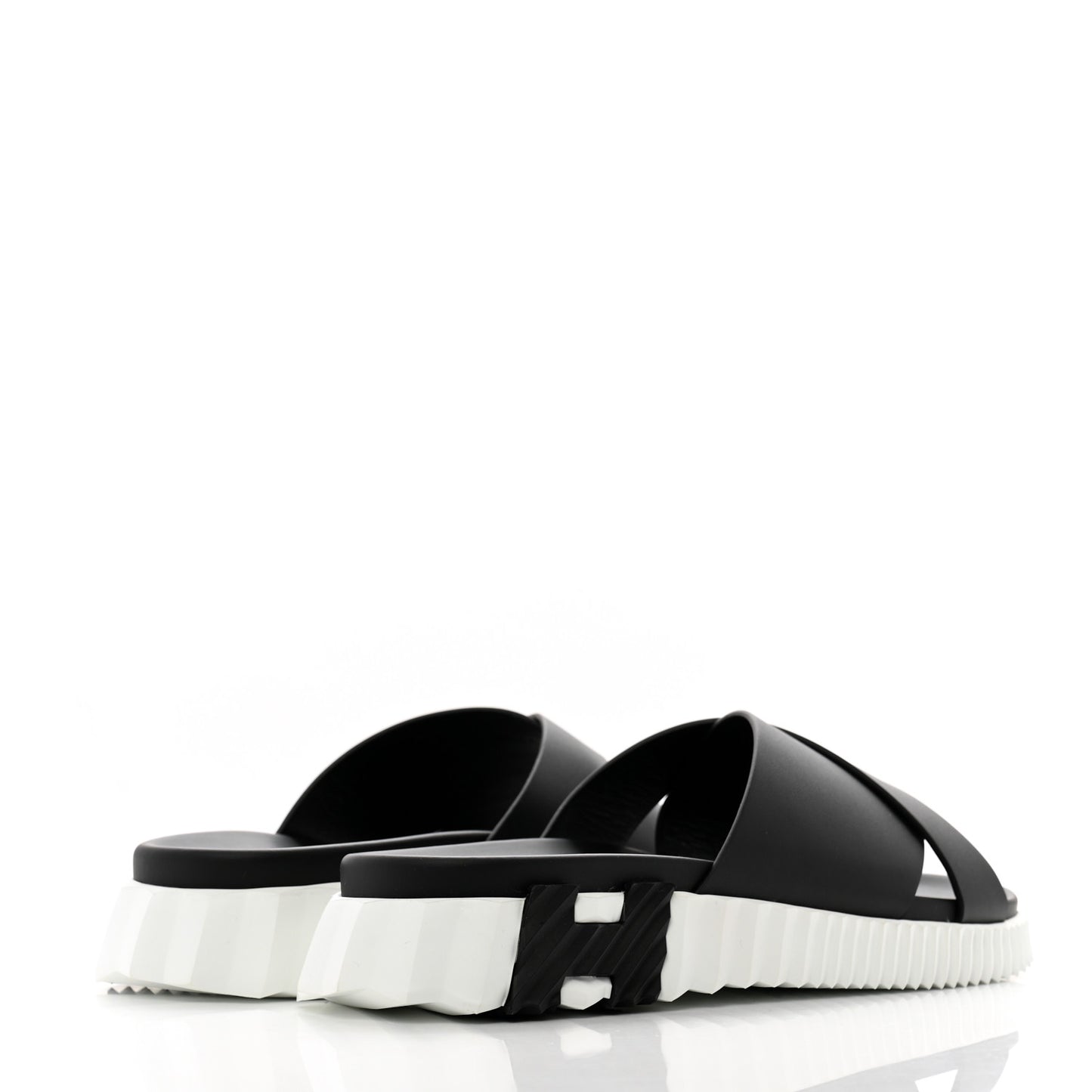 Nappa Mens Infra Sandals 43.5 Black