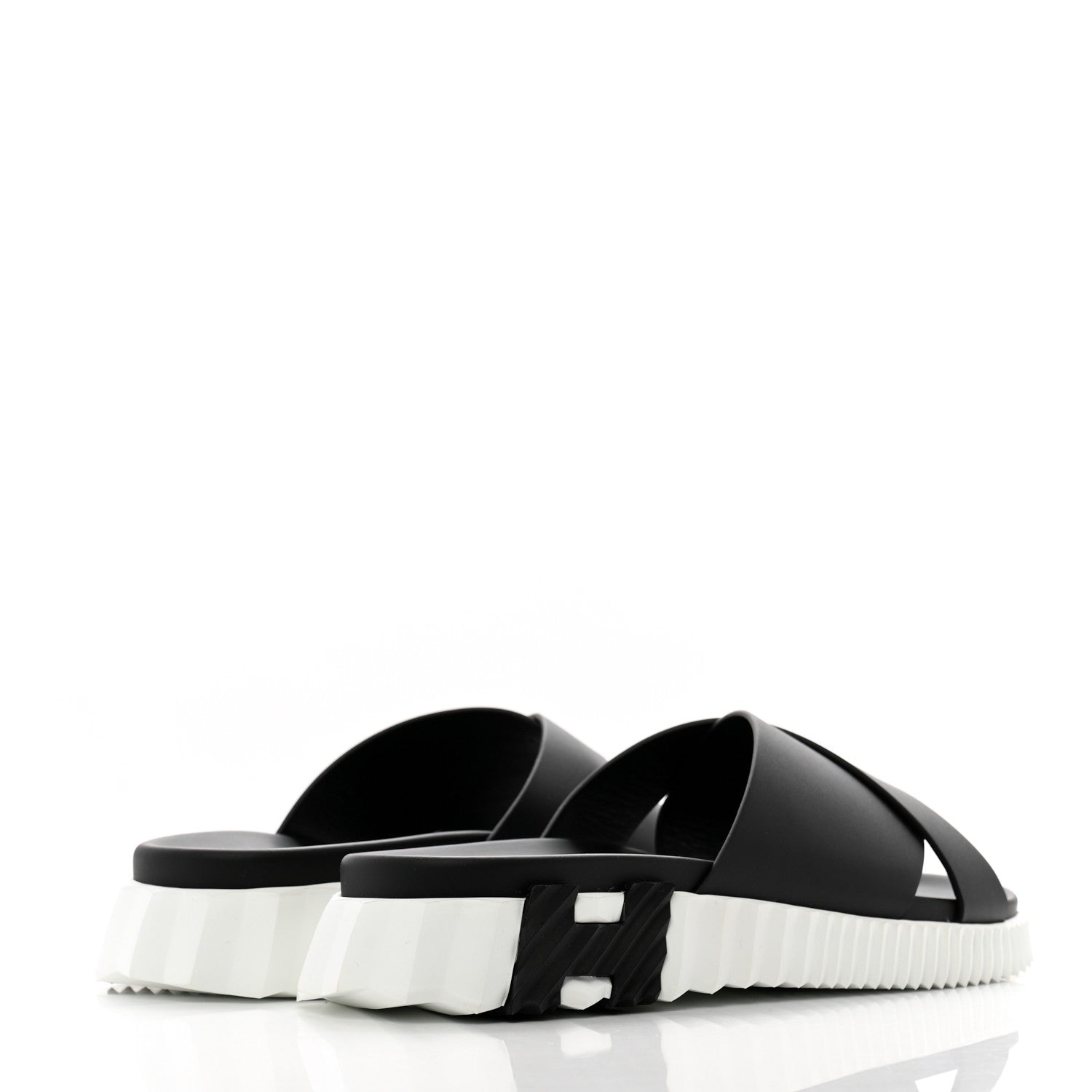 Hermes Nappa Mens Infra Sandals 43.5 Black 5 of 10