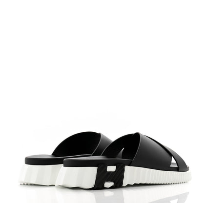Hermes Nappa Mens Infra Sandals 43.5 Black 5 of 10