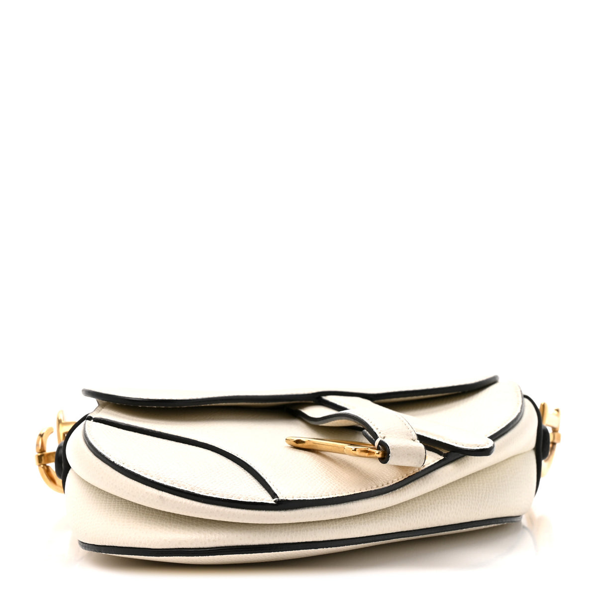 Christian Dior Grained Calfskin Mini Saddle Bag White 4 of 12