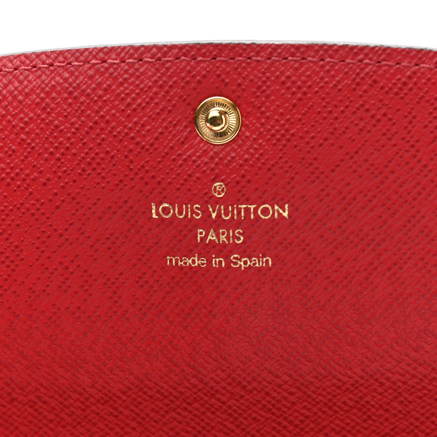 Damier Ebene Emilie Wallet Red