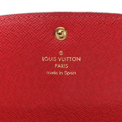 Louis Vuitton Damier Ebene Emilie Wallet Red 6 of 8