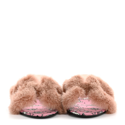 Hermes Mink Fur Oasis Sandals 36 Granit Pink 3 of 10