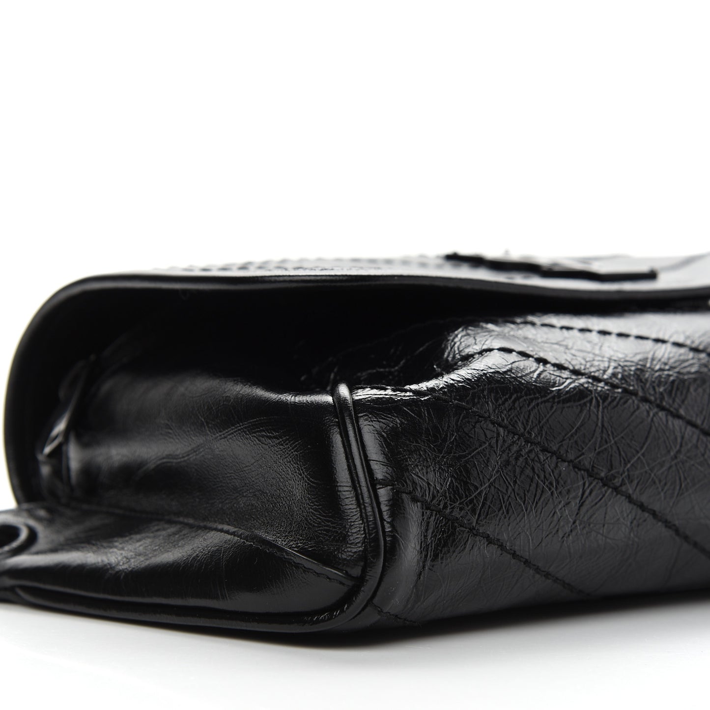 Crinkled Calfskin Matelasse Monogram Niki Body Bag Black