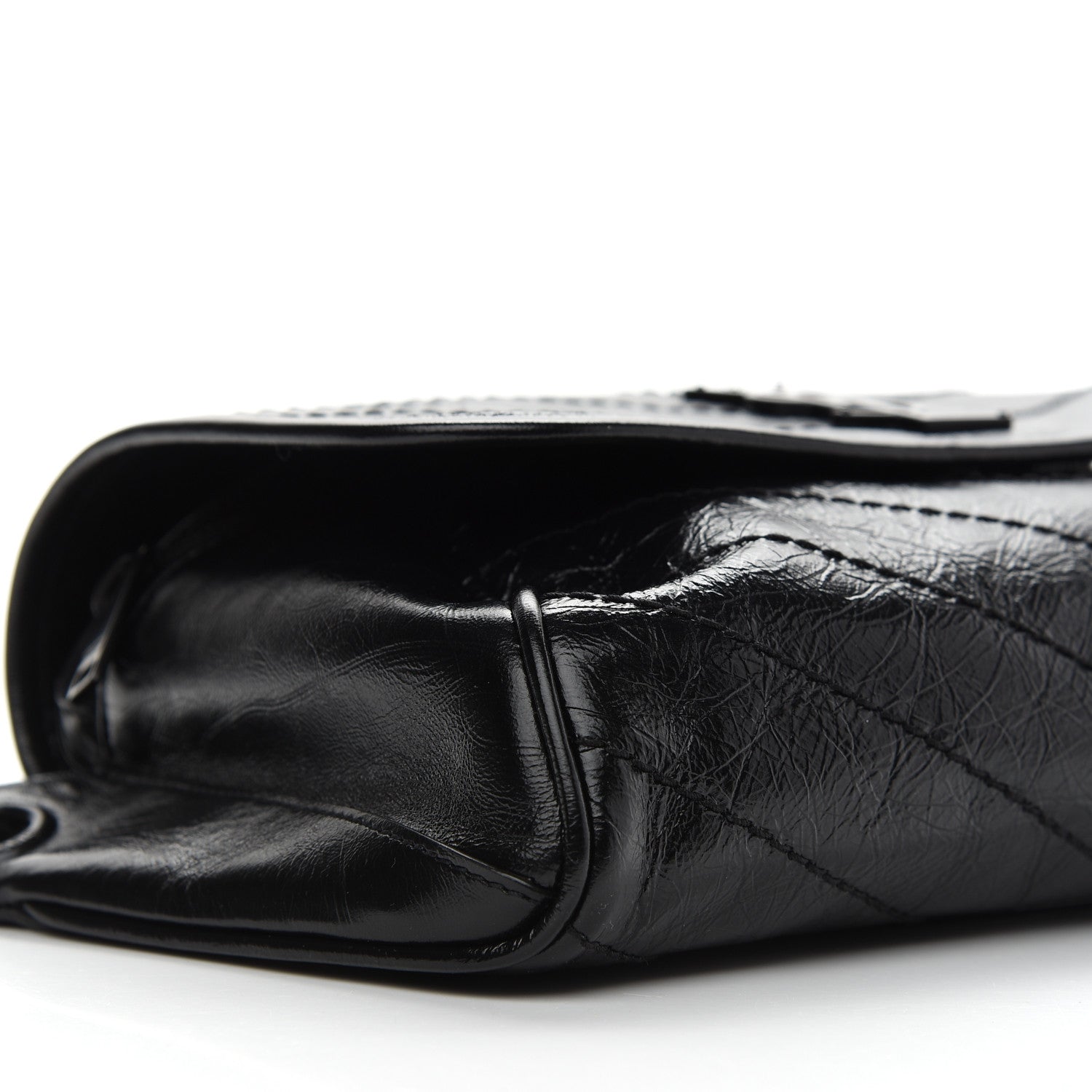 Saint Laurent Crinkled Calfskin Matelasse Monogram Niki Body Bag Black 7 of 8