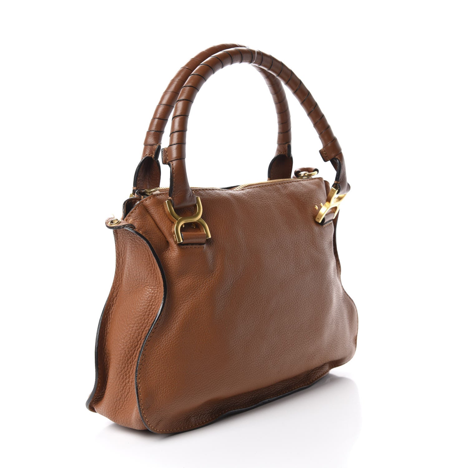 Chloe Calfskin Medium Marcie Satchel Tan 3 of 12