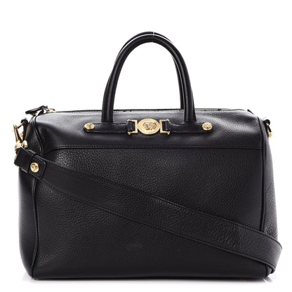 Versace Calfskin Signature Duffle Bag Nero Black 1 of 8