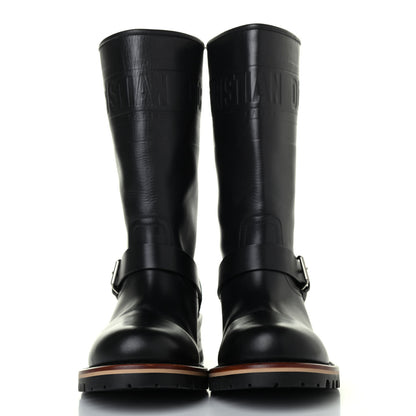 Christian Dior Calfskin Embossed Dior Quest 35mm Biker Boots 36.5 Black 2 of 4