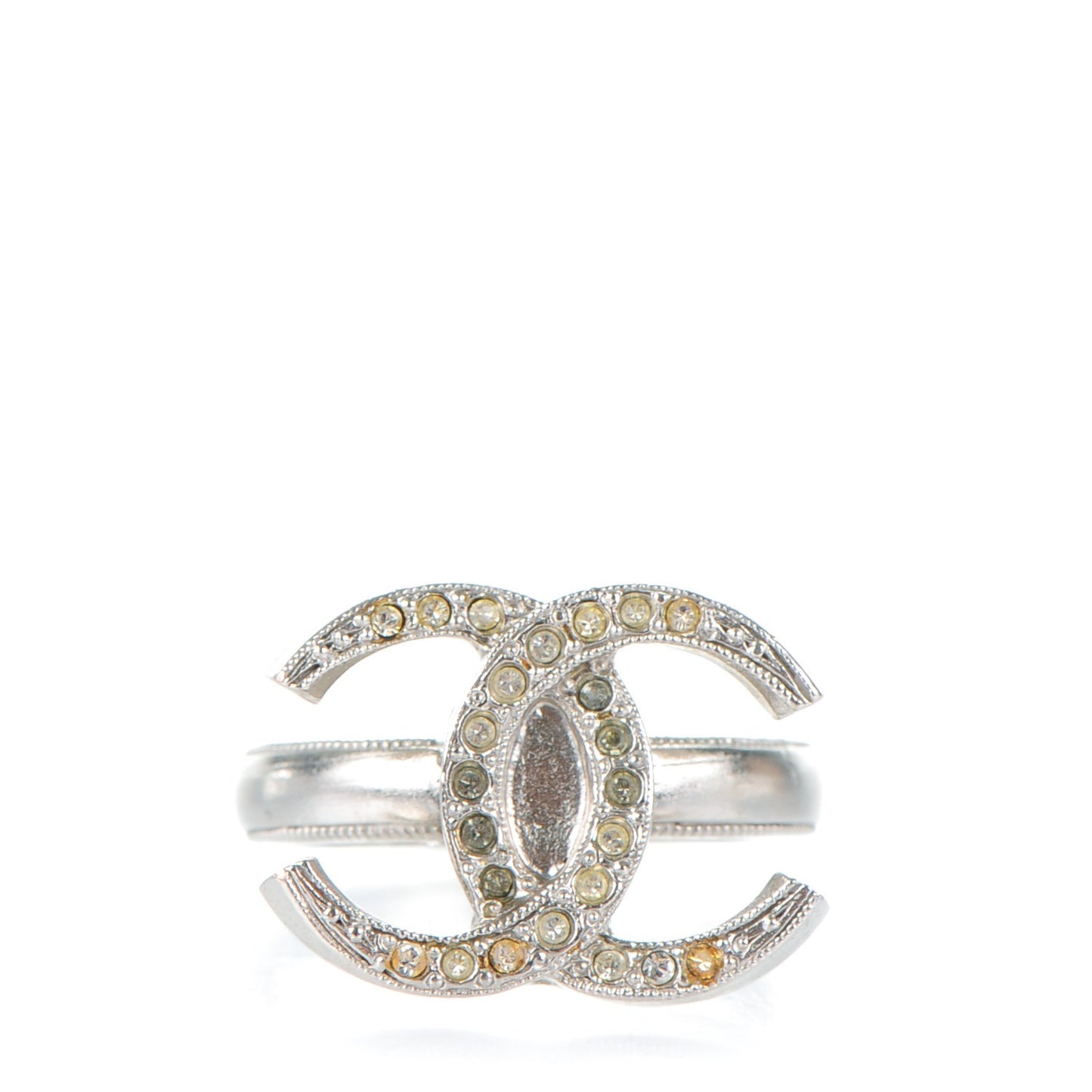 Crystal CC Ring 52 6 Silver