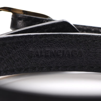 Balenciaga Agneau Arena Classic Hardware Triple Tour Giant Gold M Bracelet Black 5 of 12
