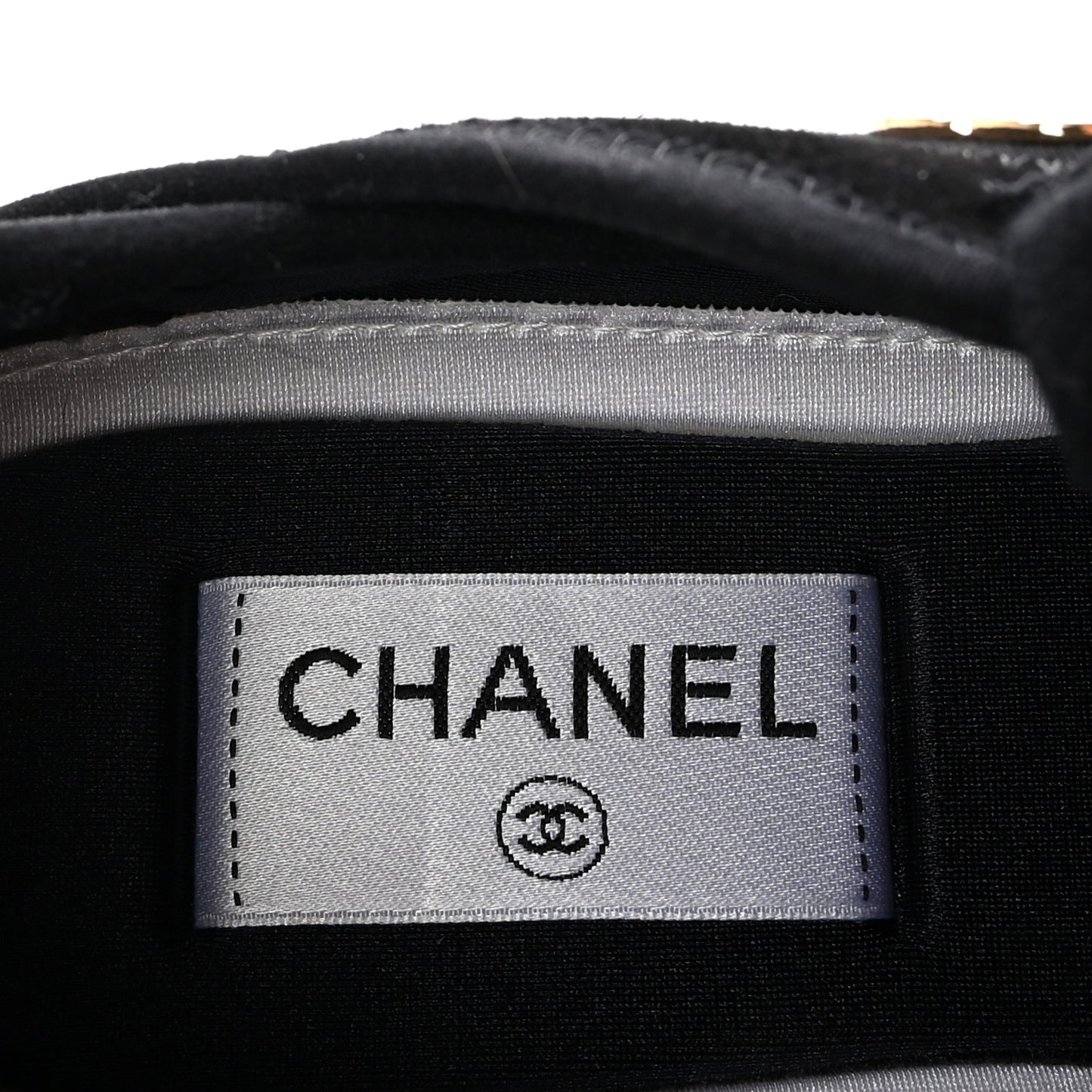 Velvet Calfskin Mixed Fibers CC Sneakers 39.5 Black