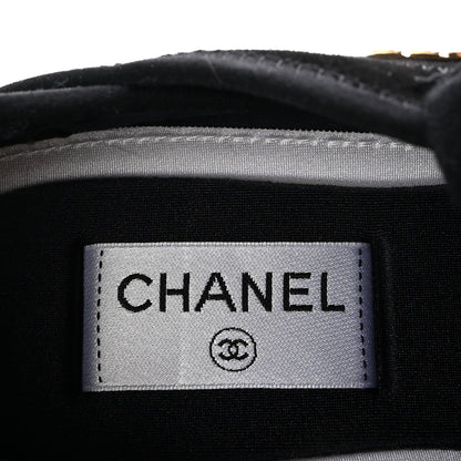 Chanel Velvet Calfskin Mixed Fibers CC Sneakers 39.5 Black 9 of 10