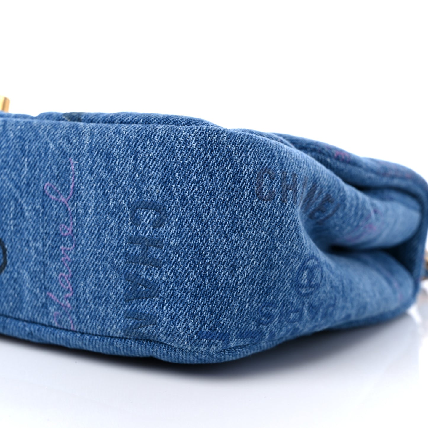 Denim Quilted Denim Large Mood Flap Blue Multicolor