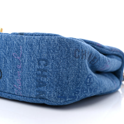 Chanel Denim Quilted Denim Large Mood Flap Blue Multicolor 9 of 9