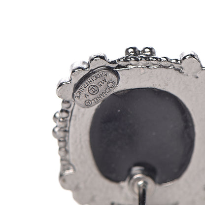 Chanel Ruthenium Enamel CC Earrings Black 6 of 7