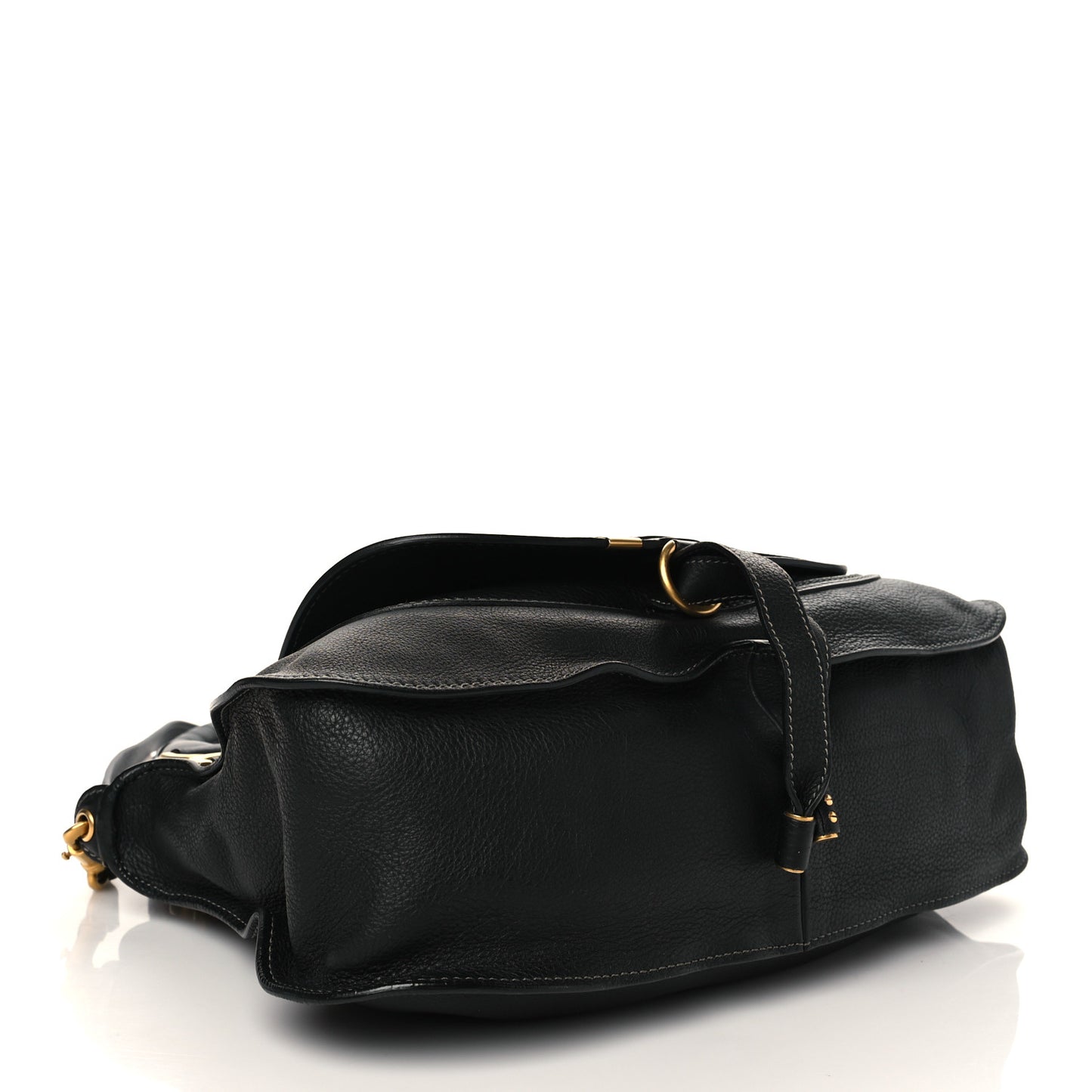 Calfskin Medium Marcie Satchel Black