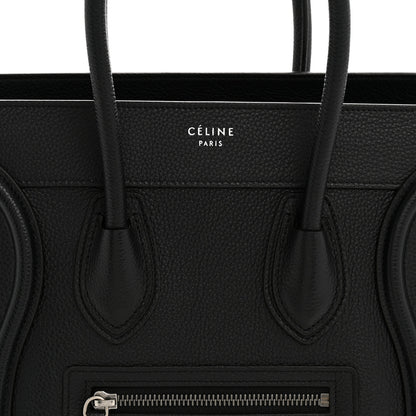Celine Drummed Calfskin Micro Luggage Black 7 of 12