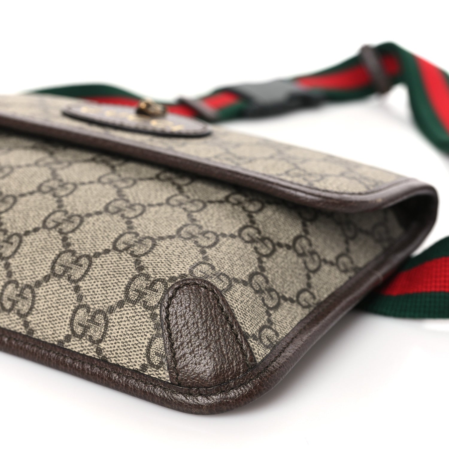 Gucci GG Supreme Monogram Neo Vintage Web Belt Bag Brown 8 of 9