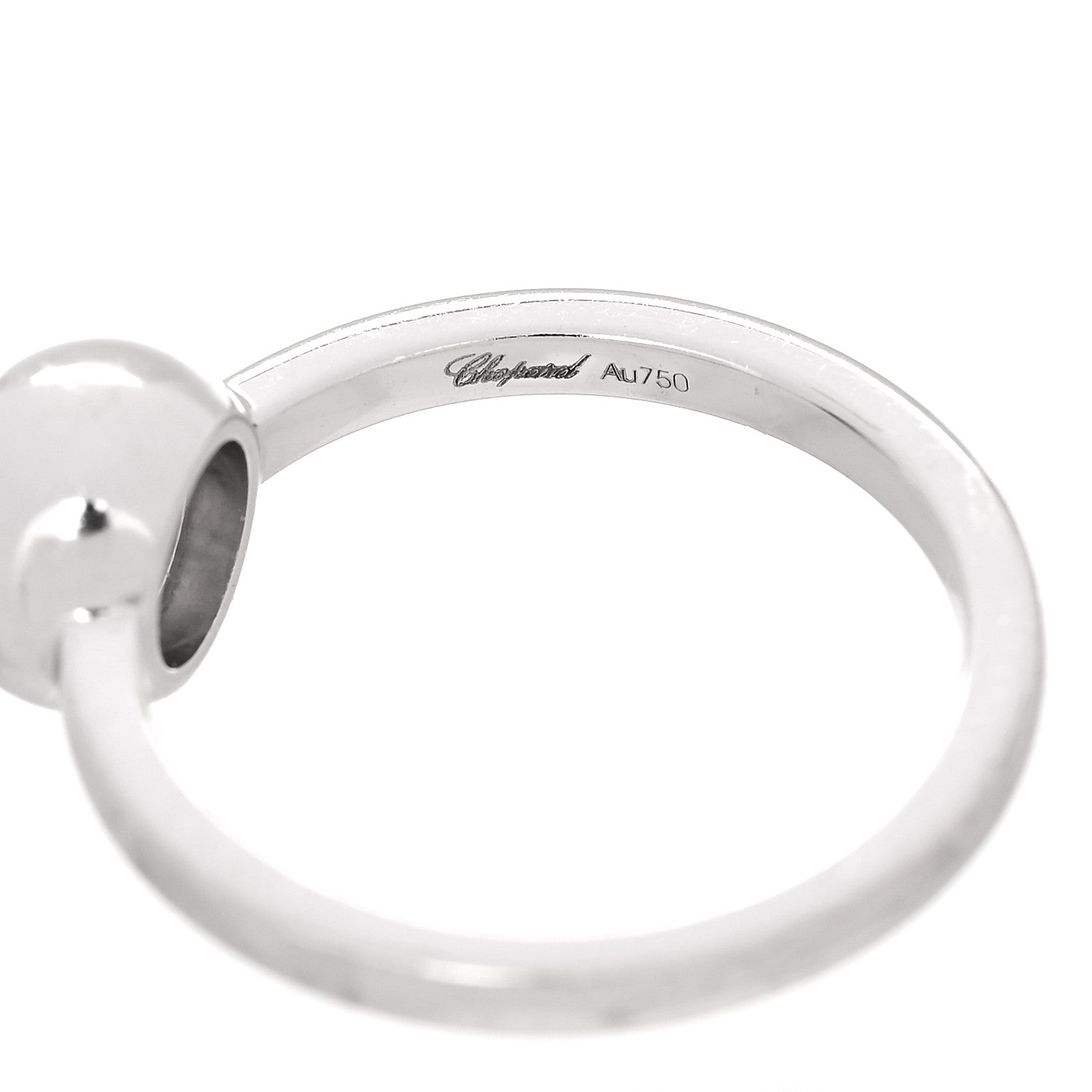 Chopard 18K White Gold Diamond Happy Diamonds Icons Ring 52 6 4 of 4