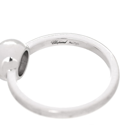 Chopard 18K White Gold Diamond Happy Diamonds Icons Ring 52 6 4 of 4