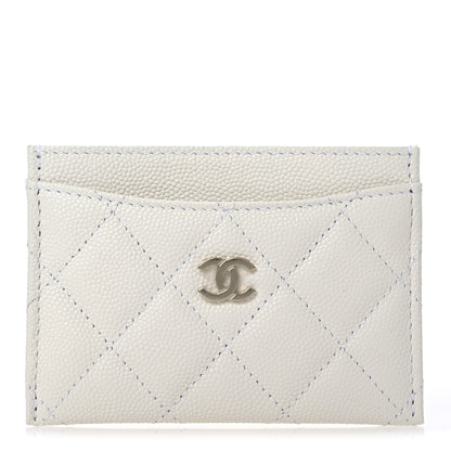 Chanel Caviar Quilted Card Holder White 1 of 10