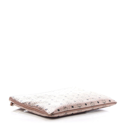 MCM Metallic Visetos Medium Crossbody Pouch Champagne 4 of 10