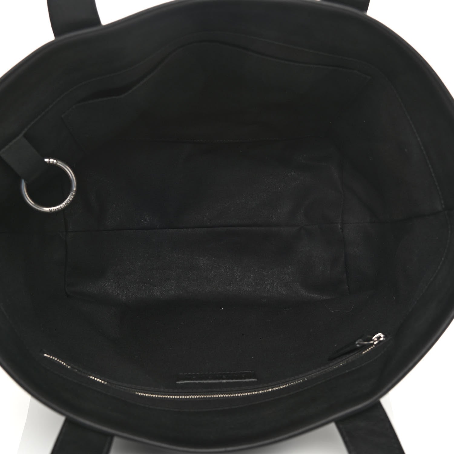 Balenciaga Cotton Canvas Calfskin Cities Paris Jumbo Small Tote Bag Black White 5 of 10